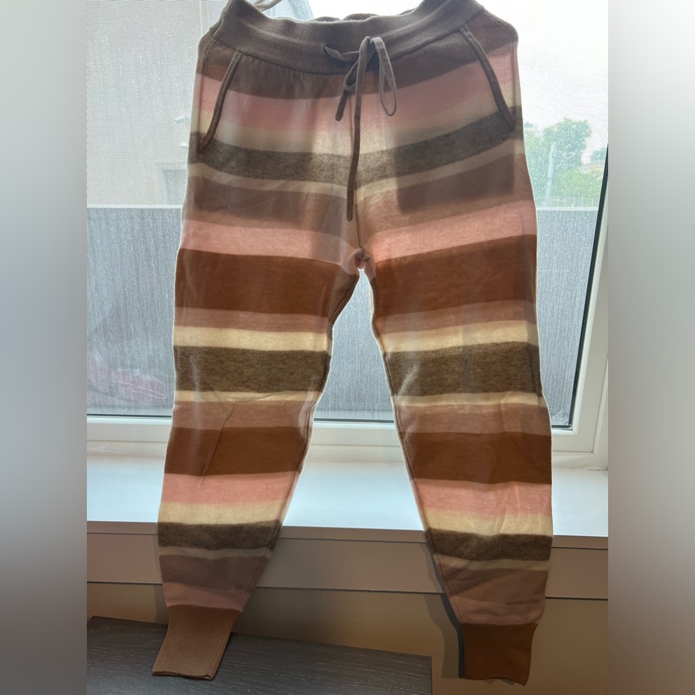 Striped Cashmere Joggers